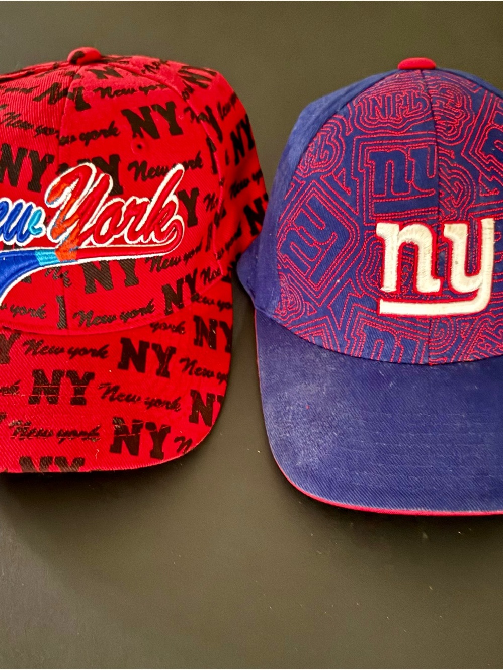New York Kids Red & Blue Baseball Cap Set